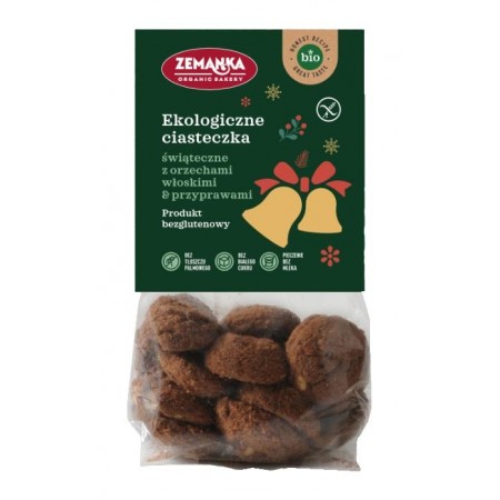 CIASTKA ŚWIĄTECZNE Z ORZECHAMI WŁOSKIMI I PRZYPRAWAMI KORZENNYMI BEZGLUTENOWE BIO 100 g - ZEMANKA (PRODUKT SEZONOWY)