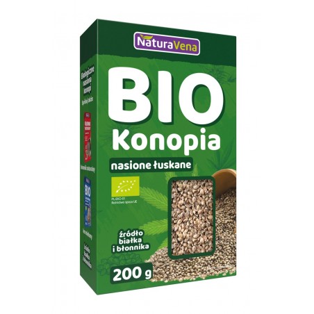 NASIONA KONOPI ŁUSKANE BIO 200 g - NATURAVENA