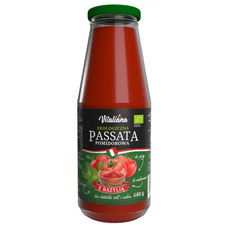 PASSATA POMIDOROWA Z BAZYLIĄ BIO 680 g  - VITALIANA