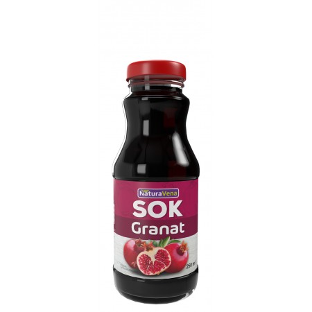 SOK Z GRANATU 100 % 250 ml - NATURAVENA