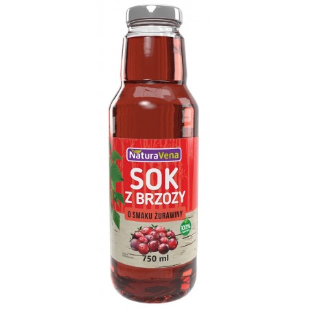 SOK Z BRZOZY O SMAKU ŻURAWINY 750 ml - NATURAVENA
