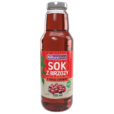 SOK Z BRZOZY O SMAKU ŻURAWINY 750 ml - NATURAVENA