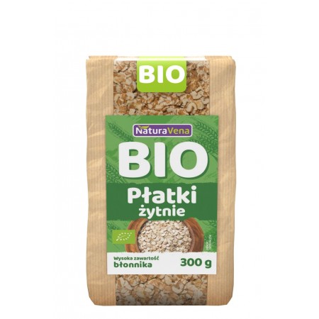 PŁATKI ŻYTNIE BIO 300 g - NATURAVENA
