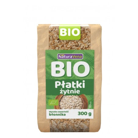 PŁATKI ŻYTNIE BIO 300 g - NATURAVENA