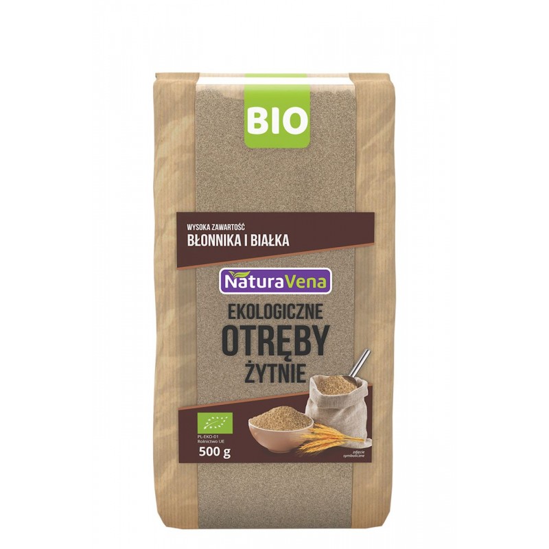 OTRĘBY ŻYTNIE BIO 500 g - NATURAVENA