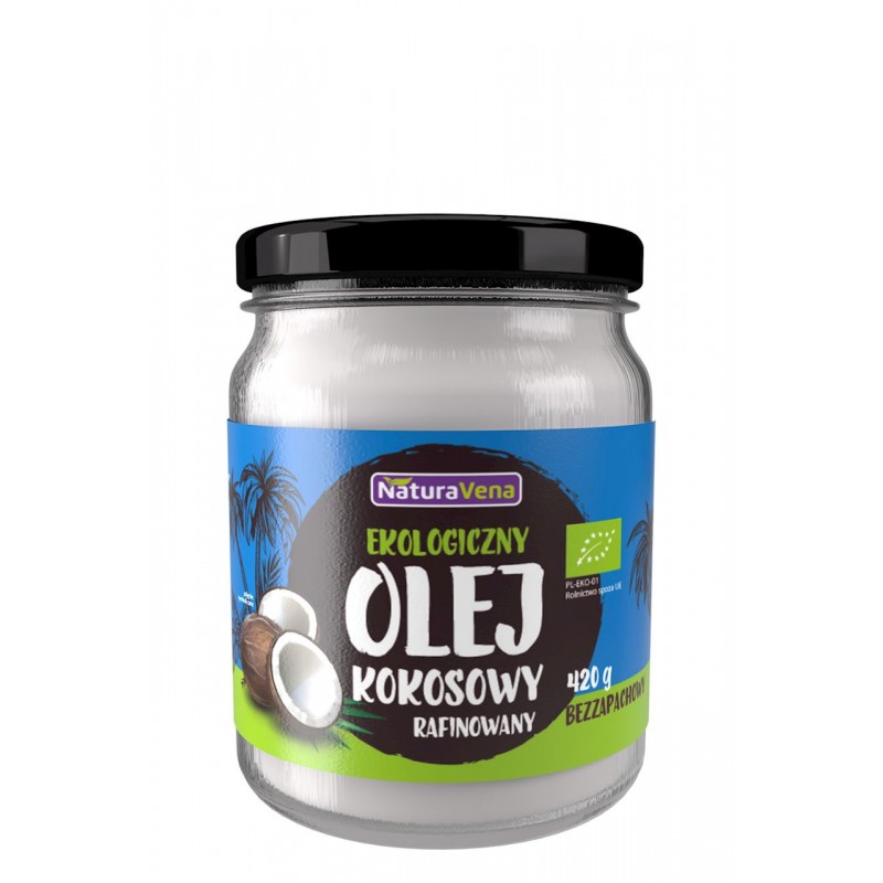OLEJ KOKOSOWY RAFINOWANY BIO 420 g - NATURAVENA