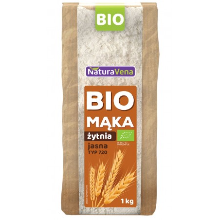 MĄKA ŻYTNIA JASNA TYP 720 BIO 1 kg - NATURAVENA