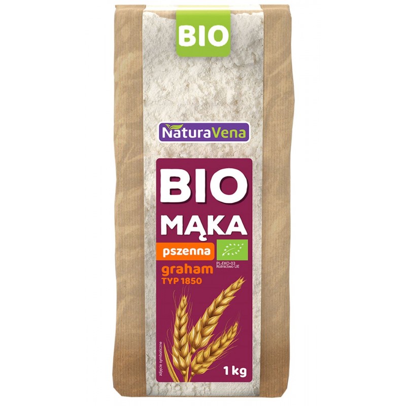 MĄKA PSZENNA GRAHAM TYP 1850 BIO 1 kg - NATURAVENA