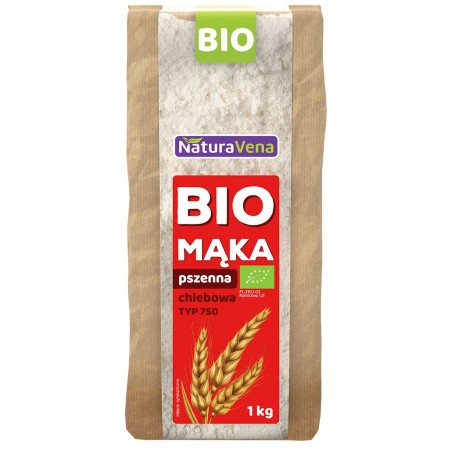 MĄKA PSZENNA CHLEBOWA TYP 750 BIO 1 kg - NATURAVENA
