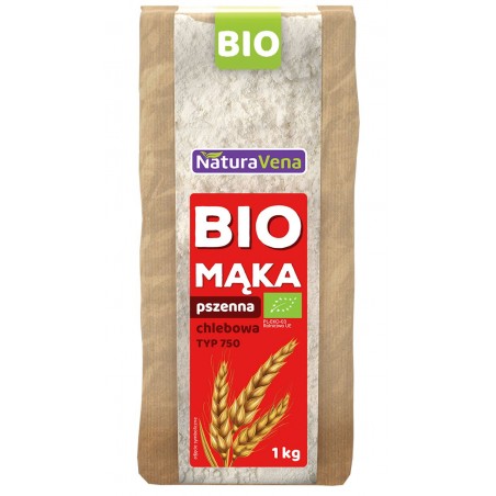 MĄKA PSZENNA CHLEBOWA TYP 750 BIO 1 kg - NATURAVENA