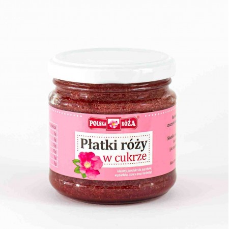 PŁATKI RÓŻY W CUKRZE 220 g - POLSKA RÓŻA