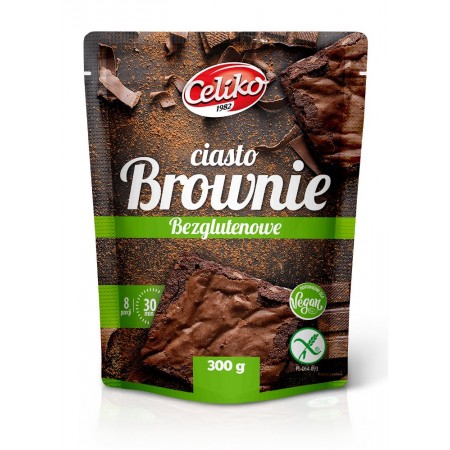 MIESZANKA NA CIASTO BROWNIE BEZGLUTENOWE 300 g - CELIKO