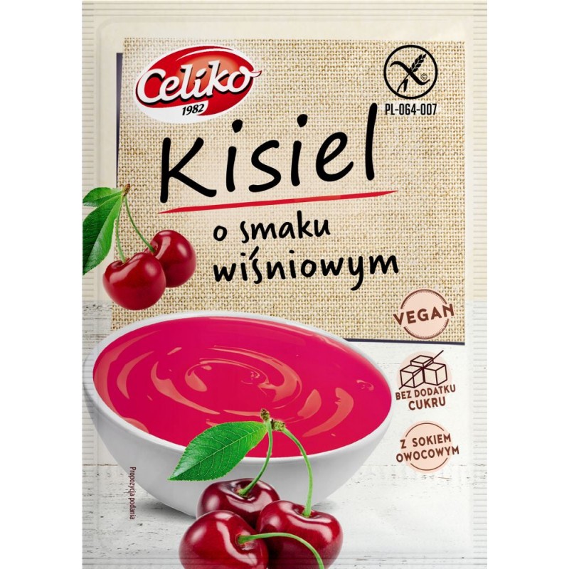 KISIEL O SMAKU WIŚNIOWYM BEZGLUTENOWY 40 g - CELIKO