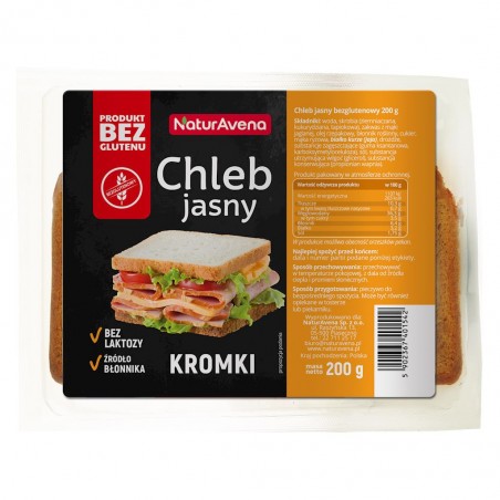 CHLEB JASNY NATURALNY BEZGLUTENOWY 200 g - NATURAVENA