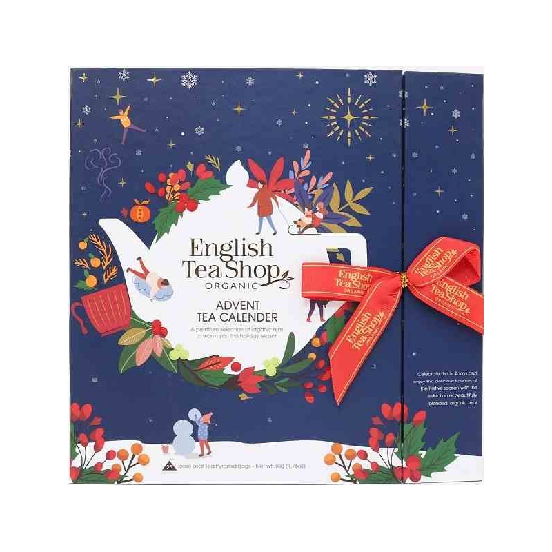 Zestaw herbatek świątecznych Kalendarz Adwentowy granatowy (25x2) BIO 50g