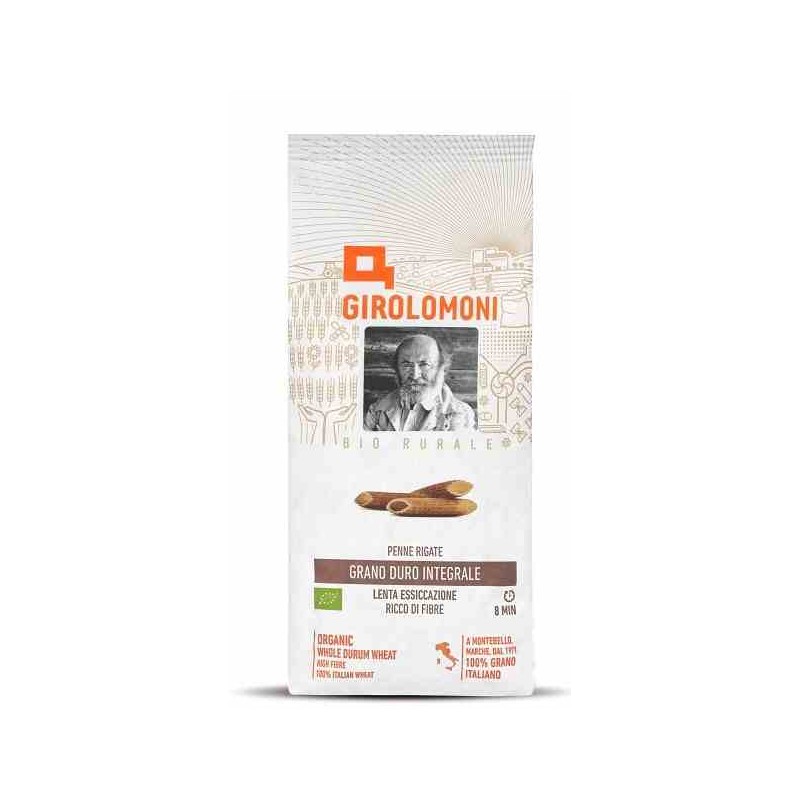 Makaron penne rigate pełnoziarnisty z pszenicy durum BIO 500 g