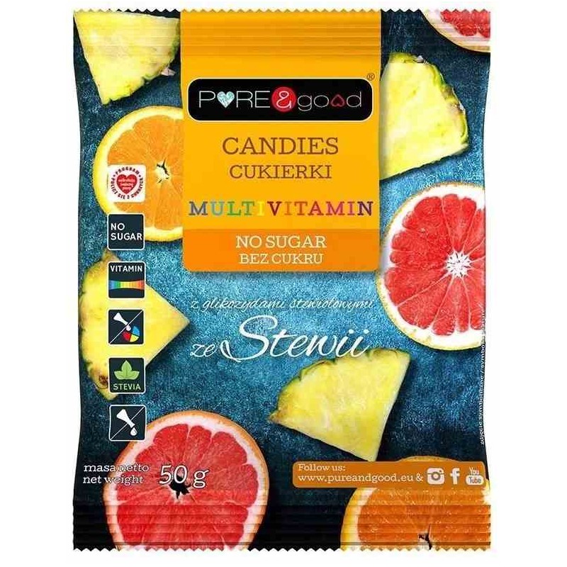 Cukierki multivitamin ze stewią B/C 50g