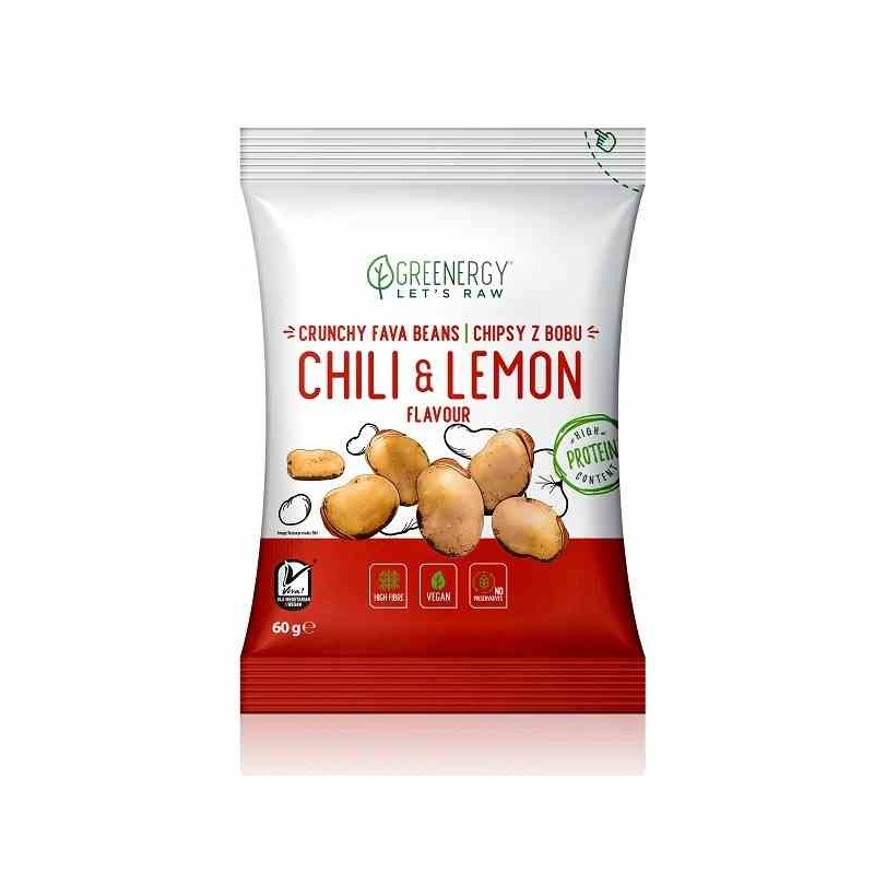 Chipsy z bobu chilli z cytryna 60g