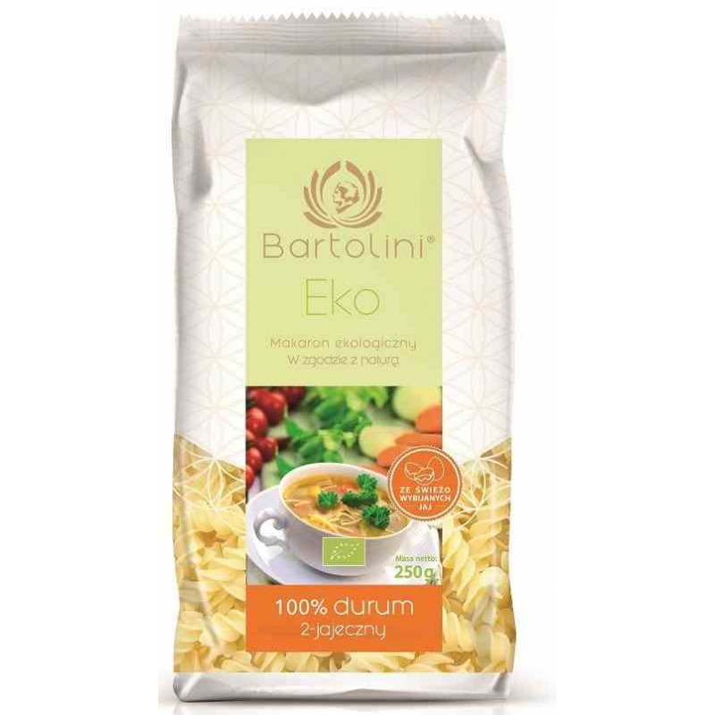 Makaron 100% durum 2-jajeczny świderek BIO 250 g