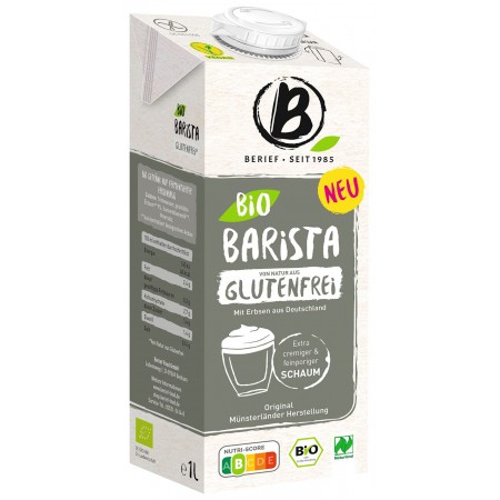 NAPÓJ Z GROCHU BARISTA BEZ DODATKU CUKRÓW BEZGLUTENOWY BIO 1 L - BERIEF