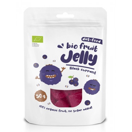 ŻELKI OWOCOWE CZARNA PORZECZKA BIO 50 g - DIET-FOOD