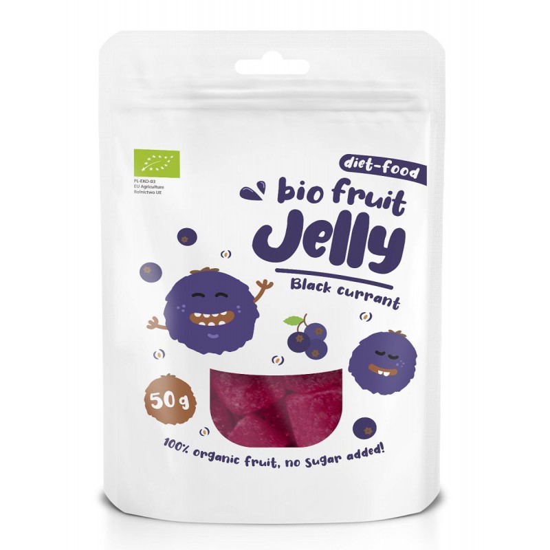 ŻELKI OWOCOWE CZARNA PORZECZKA BIO 50 g - DIET-FOOD