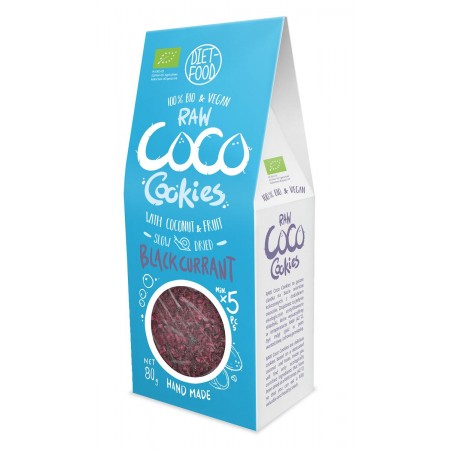 CIASTKA KOKOSOWE Z CZARNĄ PORZECZKĄ BIO 80 g - DIET-FOOD