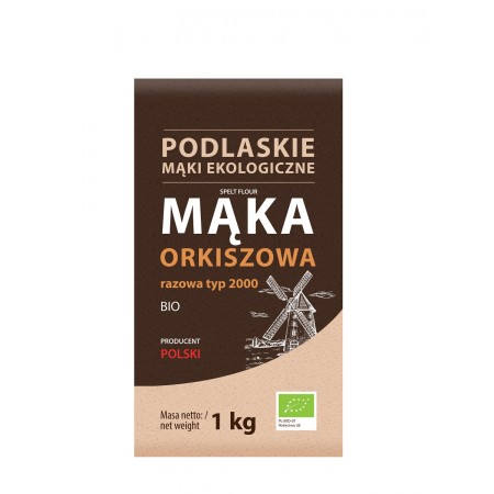MĄKA ORKISZOWA RAZOWA TYP 2000 BIO 1 kg - BIO LIFE (MĄKI PODLASKIE)