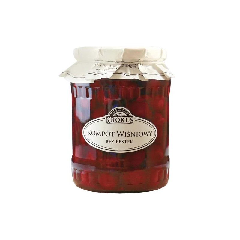 KOMPOT WIŚNIOWY 700 g (320 g) - KROKUS