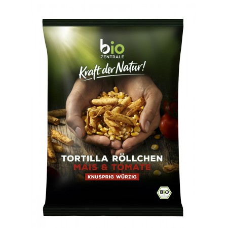 CHIPSY TORTILLA RURKA POMIDOROWE BEZGLUTENOWE BIO 125 g - BIO ZENTRALE