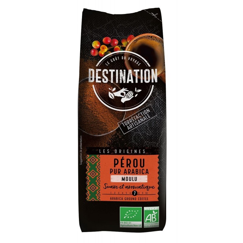 KAWA MIELONA ARABICA 100 % PERU FAIR FOR LIFE BIO 250 g - DESTINATION