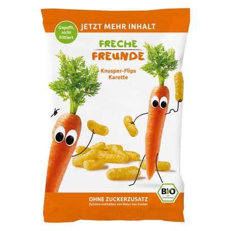 CHRUPKI KUKURYDZIANE Z MARCHWIĄ OD 1 ROKU BIO 30 g - FRECHE FREUNDE