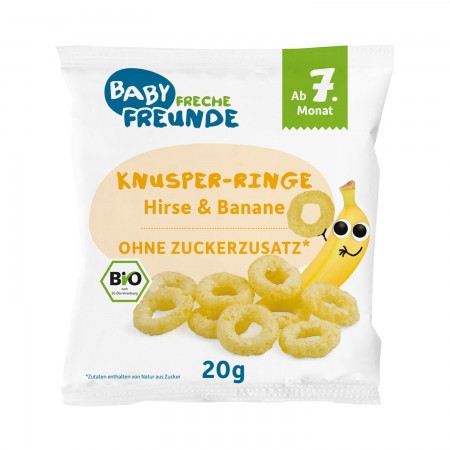 CHRUPKI JAGLANO - BANANOWE BEZGLUTENOWE OD 7 MIESIĄCA BIO 20 g - FRECHE FREUNDE