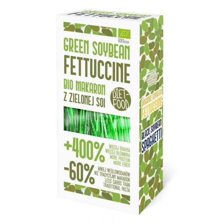 MAKARON (Z SOI ZIELONEJ) FETTUCCINE BEZGLUTENOWY BIO 200 g - DIET-FOOD