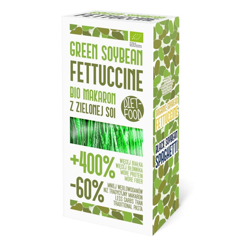 MAKARON (Z SOI ZIELONEJ) FETTUCCINE BEZGLUTENOWY BIO 200 g - DIET-FOOD