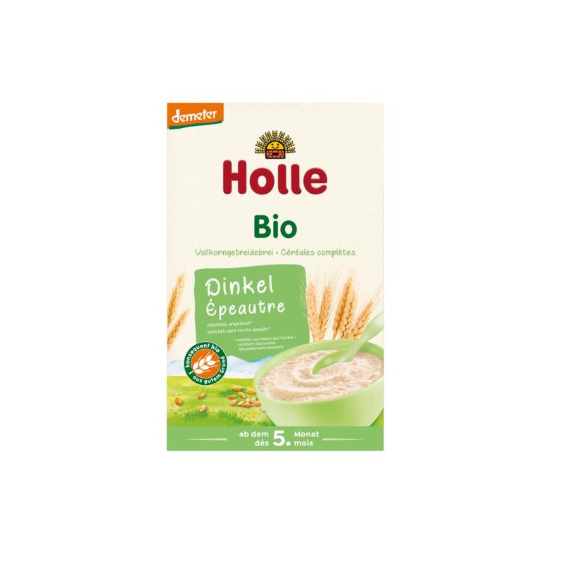 KASZKA ORKISZOWA PEŁNOZIARNISTA BEZ DODATKU CUKRÓW OD 5 MIESIĄCA DEMETER BIO 250 g - HOLLE