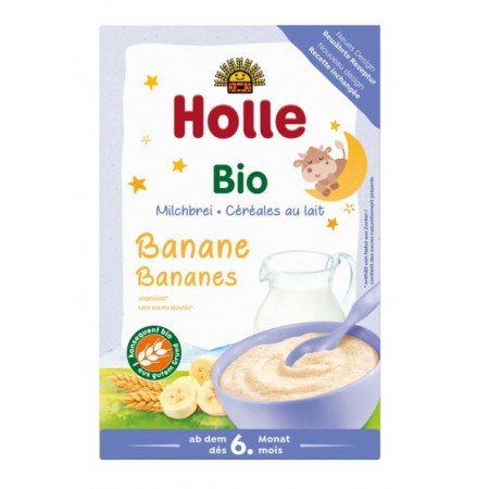 KASZA MANNA MLECZNO - BANANOWA BEZ DODATKU CUKRÓW OD 6 MIESIĄCA BIO 250 g - HOLLE