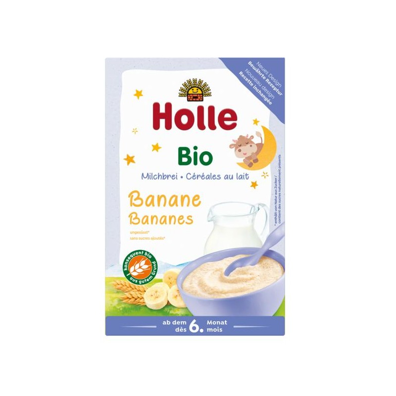 KASZA MANNA MLECZNO - BANANOWA BEZ DODATKU CUKRÓW OD 6 MIESIĄCA BIO 250 g - HOLLE