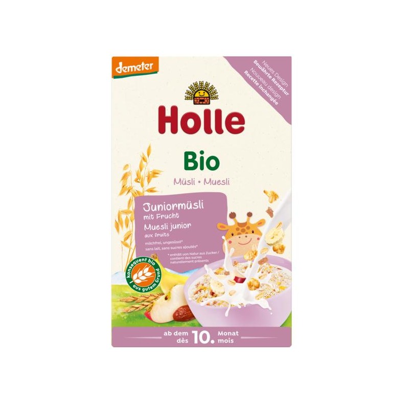 MUSLI JUNIOR Z OWOCAMI OD 10 MIESIĄCA DEMETER BIO 250 g - HOLLE