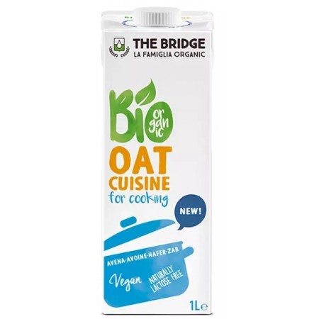 KREM OWSIANY DO GOTOWANIA BEZ DODATKU CUKRÓW BIO 200 ml - THE BRIDGE