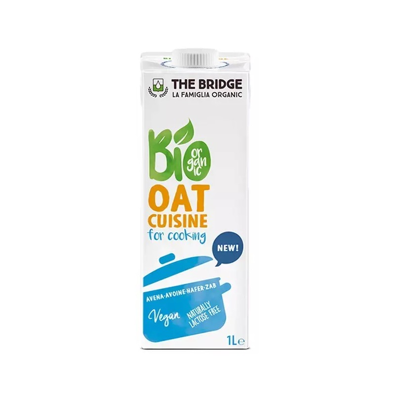 KREM OWSIANY DO GOTOWANIA BEZ DODATKU CUKRÓW BIO 200 ml - THE BRIDGE