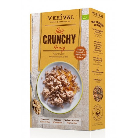 CRUNCHY MIODOWE BIO 375 g - VERIVAL