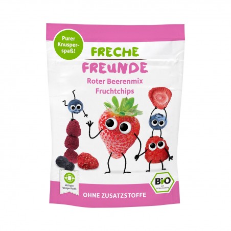 CHIPSY OWOCE JAGODOWE DLA DZIECI BEZGLUTENOWE BIO 10 g - FRECHE FREUNDE