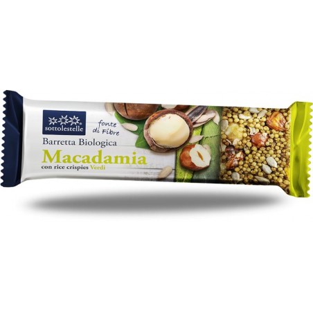 BATON Z ORZECHAMI MACADAMIA BEZGLUTENOWY BIO 25 g - SOTTOLESTELLE