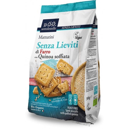 CIASTKA ORKISZOWE Z EKSPANDOWANĄ QUINOA BIO 300 g - SOTTOLESTELLE