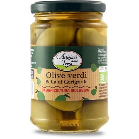 OLIWKI ZIELONE Z PESTKĄ W ZALEWIE BIO 290 g (170 g) - SOTTOLESTELLE