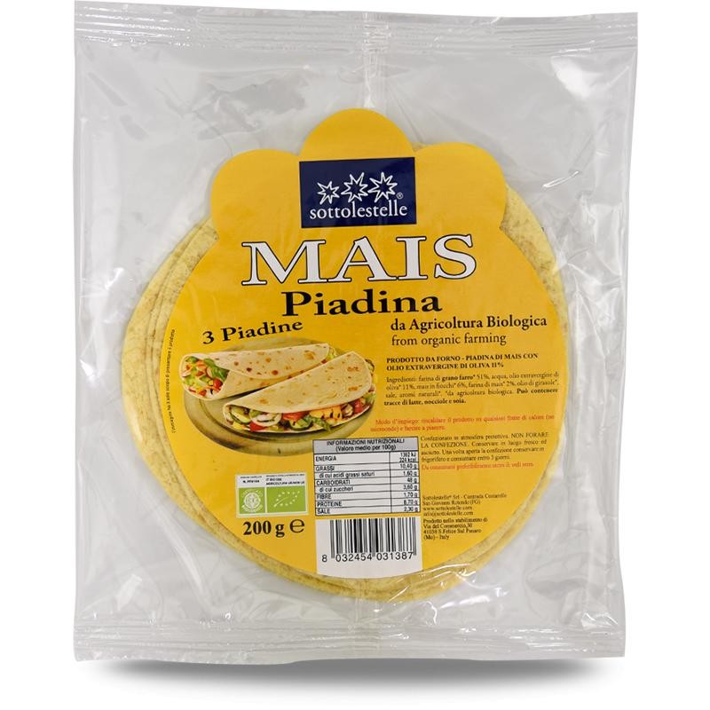 PIADINA ORKISZOWO - KUKURYDZIANA BIO 200 g - SOTTOLESTELLE