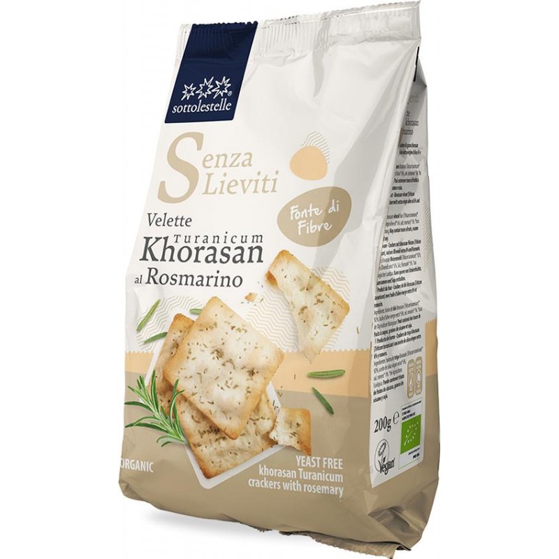 KRAKERSY Z PSZENICY KHORASAN Z ROZMARYNEM BIO 200 g - SOTTOLESTELLE