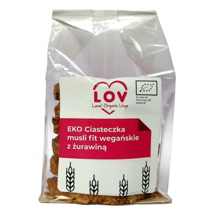 CIASTECZKA MUSLI WEGAŃSKIE Z ŻURAWINĄ BIO 240 g - LOCAL ORGANIC VEGE