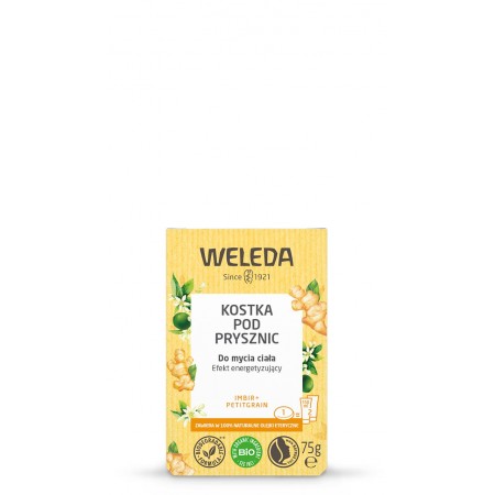 KOSTKA POD PRYSZNIC IMBIR I PETITGRAIN ECO 75 g - WELEDA